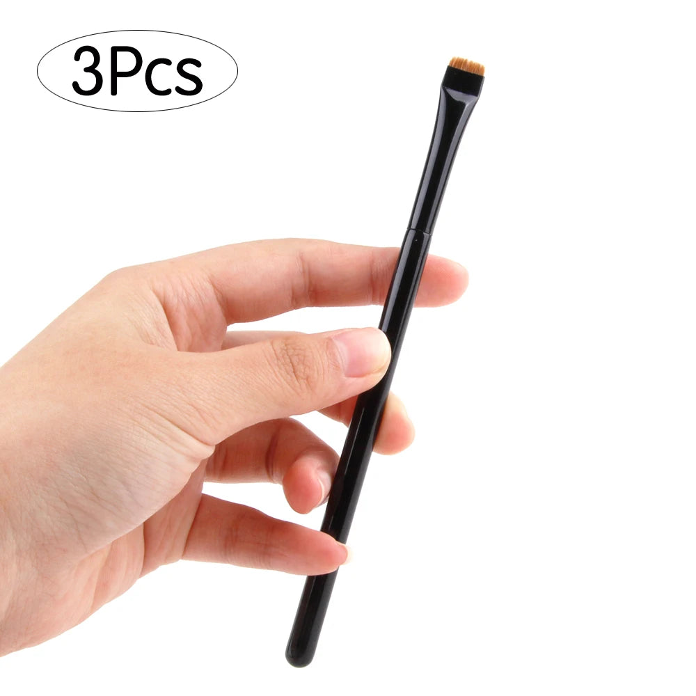 3Pcs Professional Makeup Brushes Thin Angled Flat Eyeliner Lip Eyebrow Brush Application Cosmetics Make up Accessories