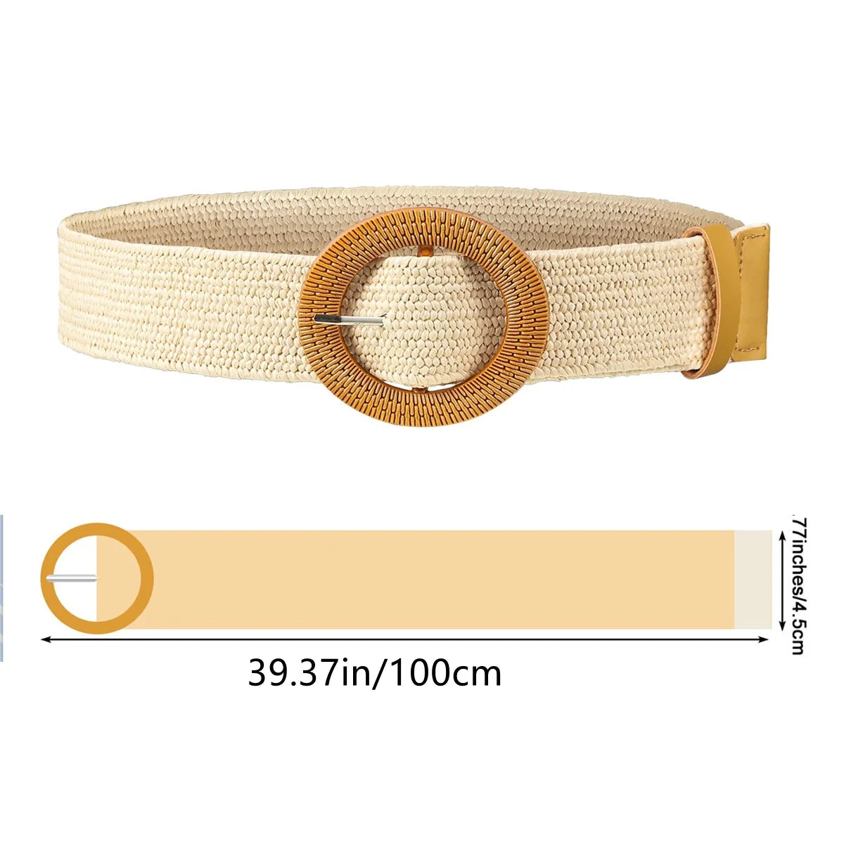 Elastic Belt for Women Straw Woven Elastic Stretch Waist Belt Women Skinny Dress Belt Belts for Women Dresses