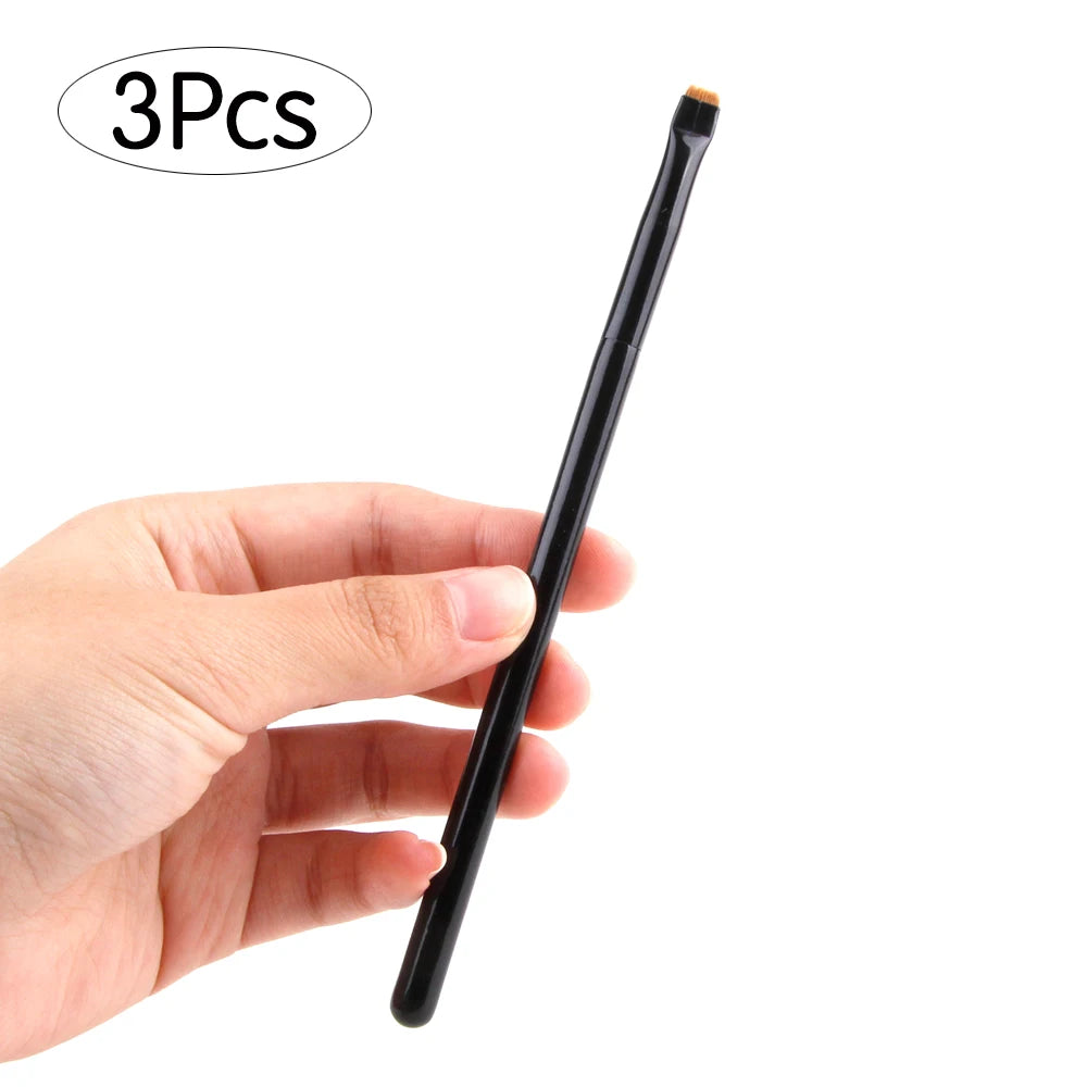 3Pcs Professional Makeup Brushes Thin Angled Flat Eyeliner Lip Eyebrow Brush Application Cosmetics Make up Accessories