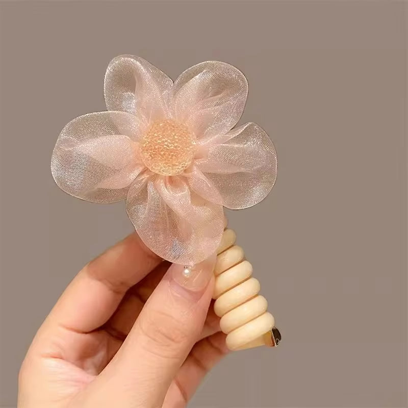 Vintage Elastic Hair Bands Women Girls Telephone Wire Hair Ties Spiral Coil Rubber Bands Hair Rope Kid Ponytail Hair Accessories