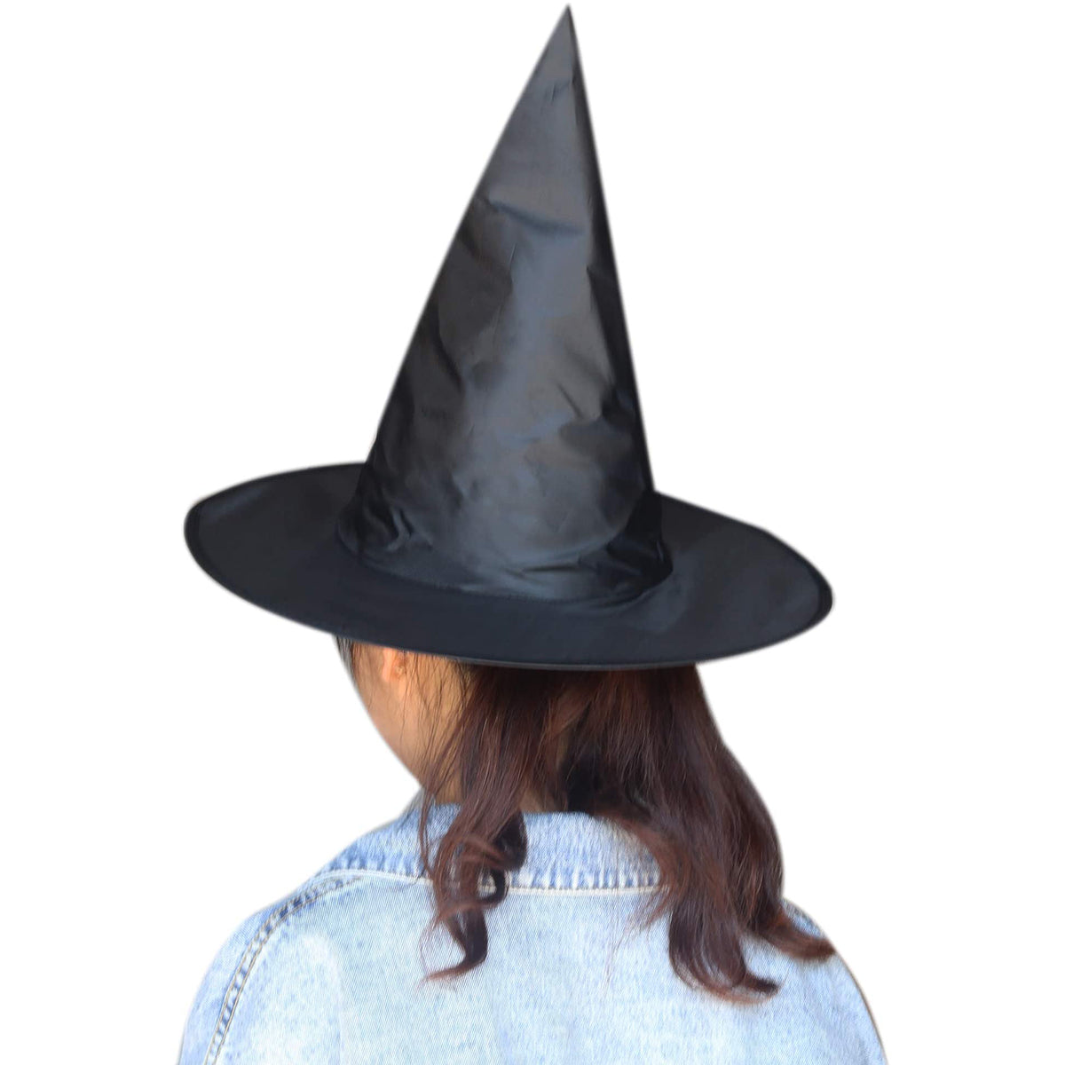 Halloween Black Witch Hat for Adult, 10Pcs Halloween Costume Accessory Decorations for Christmas Masquerade Cosplay Party Decor